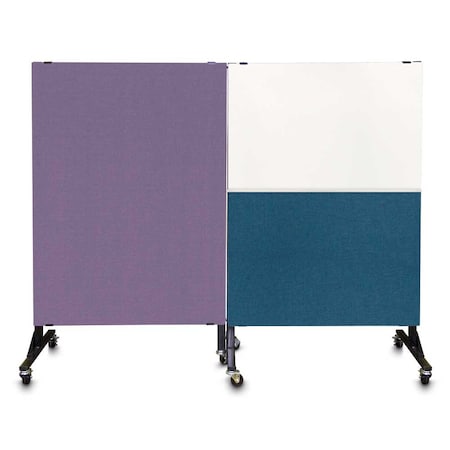 United Visual Products Enclosed Corkboard, 3 Door, 96"x48", 4" Fra, UV3427-SATIN-CLOUD UV3427-SATIN-CLOUD